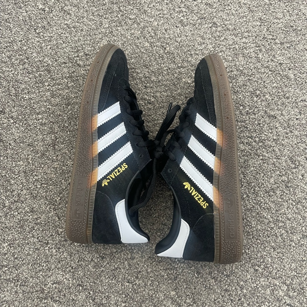 Adidas black and white Spezial sneakers